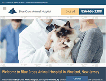 Tablet Screenshot of bluecrossanimalhospitalnj.com